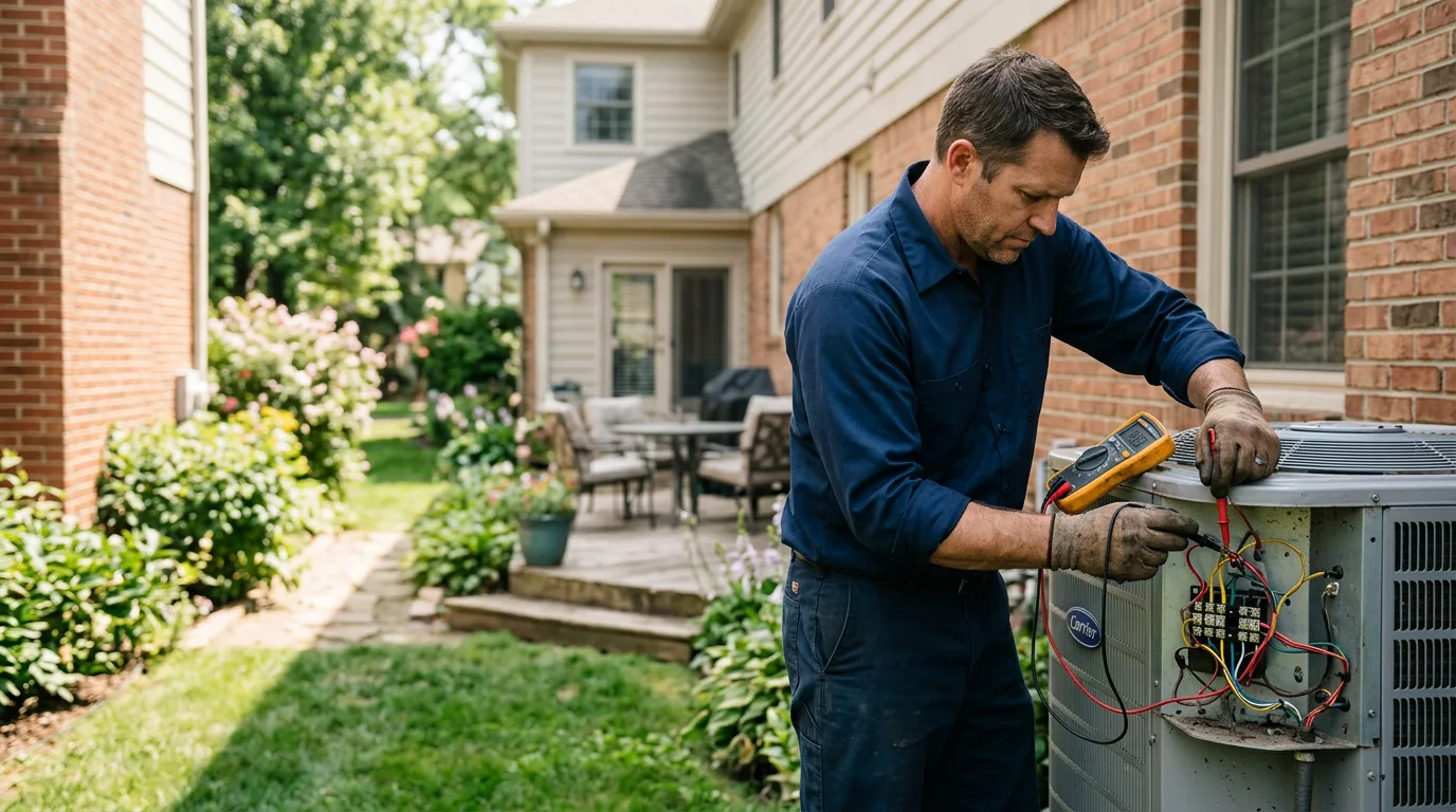 HVAC technician working near Reynoldsville, WV